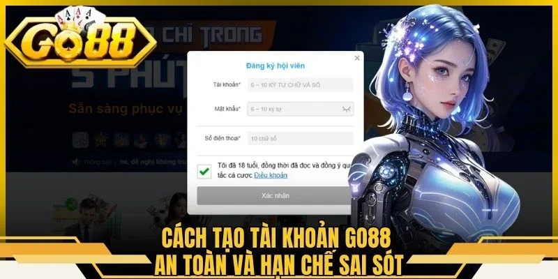 Cách tạo tài khoản Go88 an toàn và hạn chế sai sót