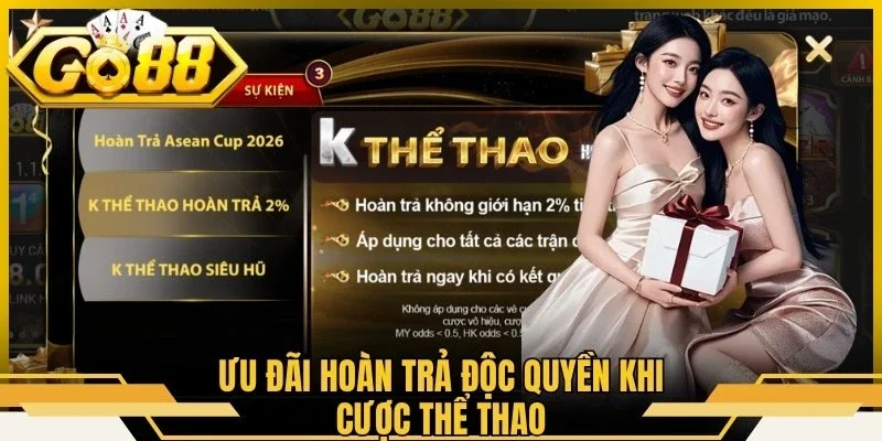Ưu đãi hoàn trả độc quyền khi cược thể thao